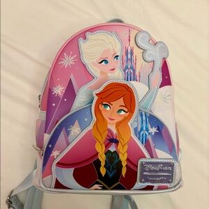 Frozen Disney Parks Anna and Elsa Loungefly Backpack